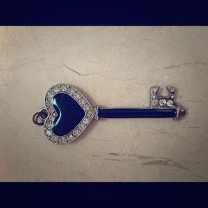 Heart Key Necklace Charm